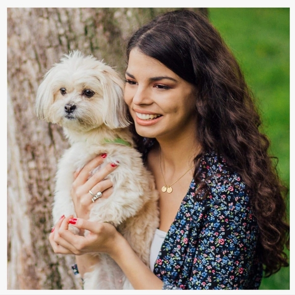 Letter T "Best Dog Mom Ever" Necklace - Picture 2 of 8